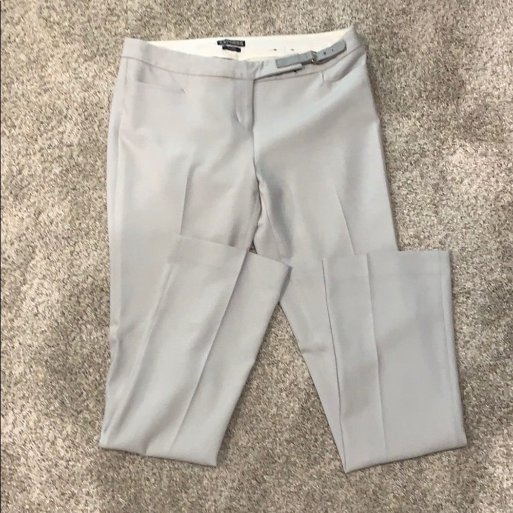 Light Grey Express Columnist Slacks